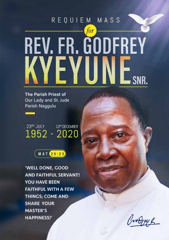 IN LOVING MEMORY OF REV.FR.GODFREY KYEYUNE,SNR.